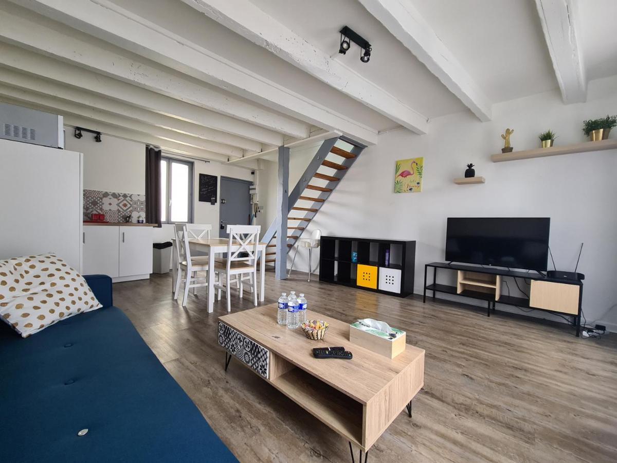 Les Cosy De Nancy - Le Duplex Aux Flammants Roses - 4Etoiles Lägenhet Exteriör bild